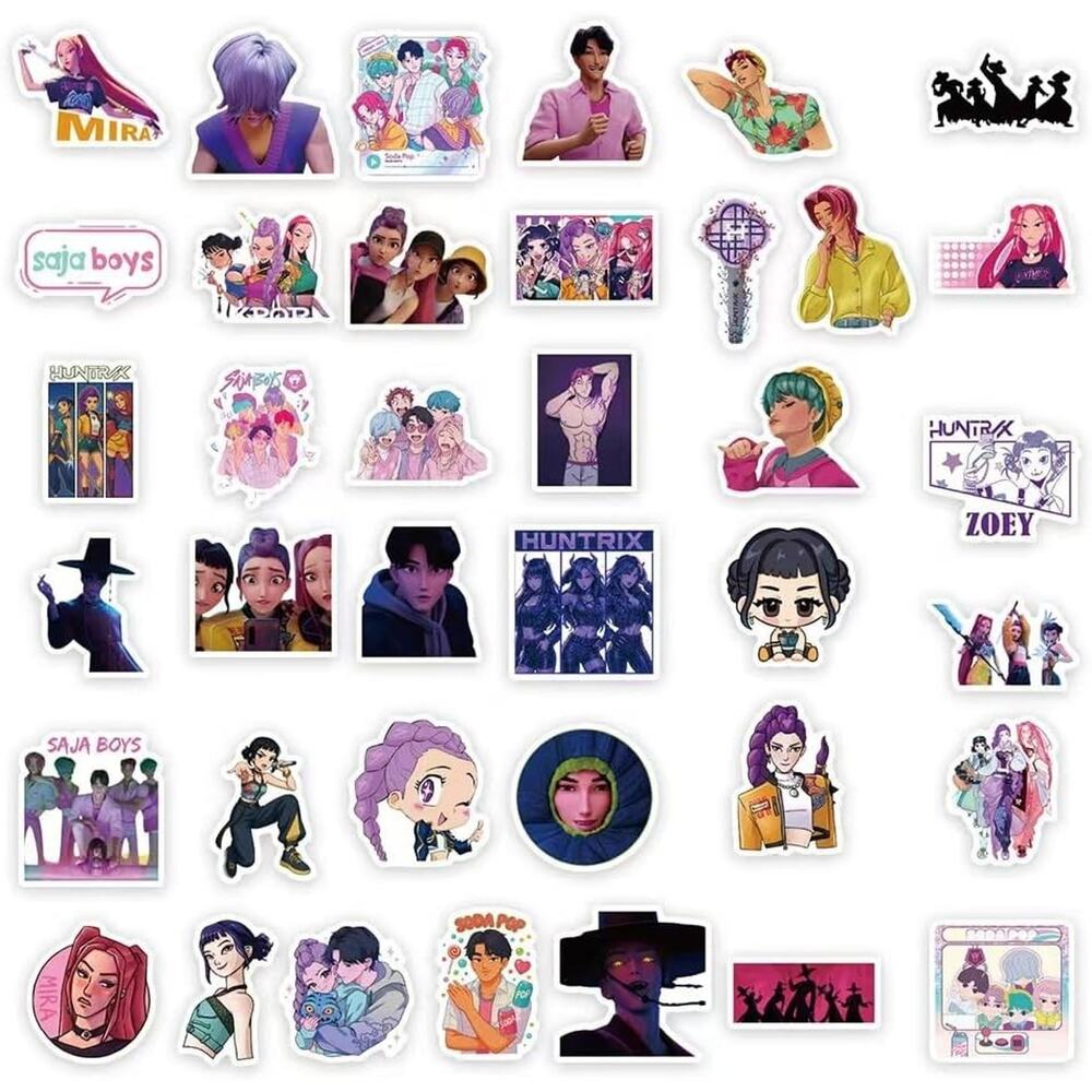 Demon Movie Hunters Stickers, (8-Packs -592 PCS Korean Idol Anime Style Stickers - Picture 5 of 6